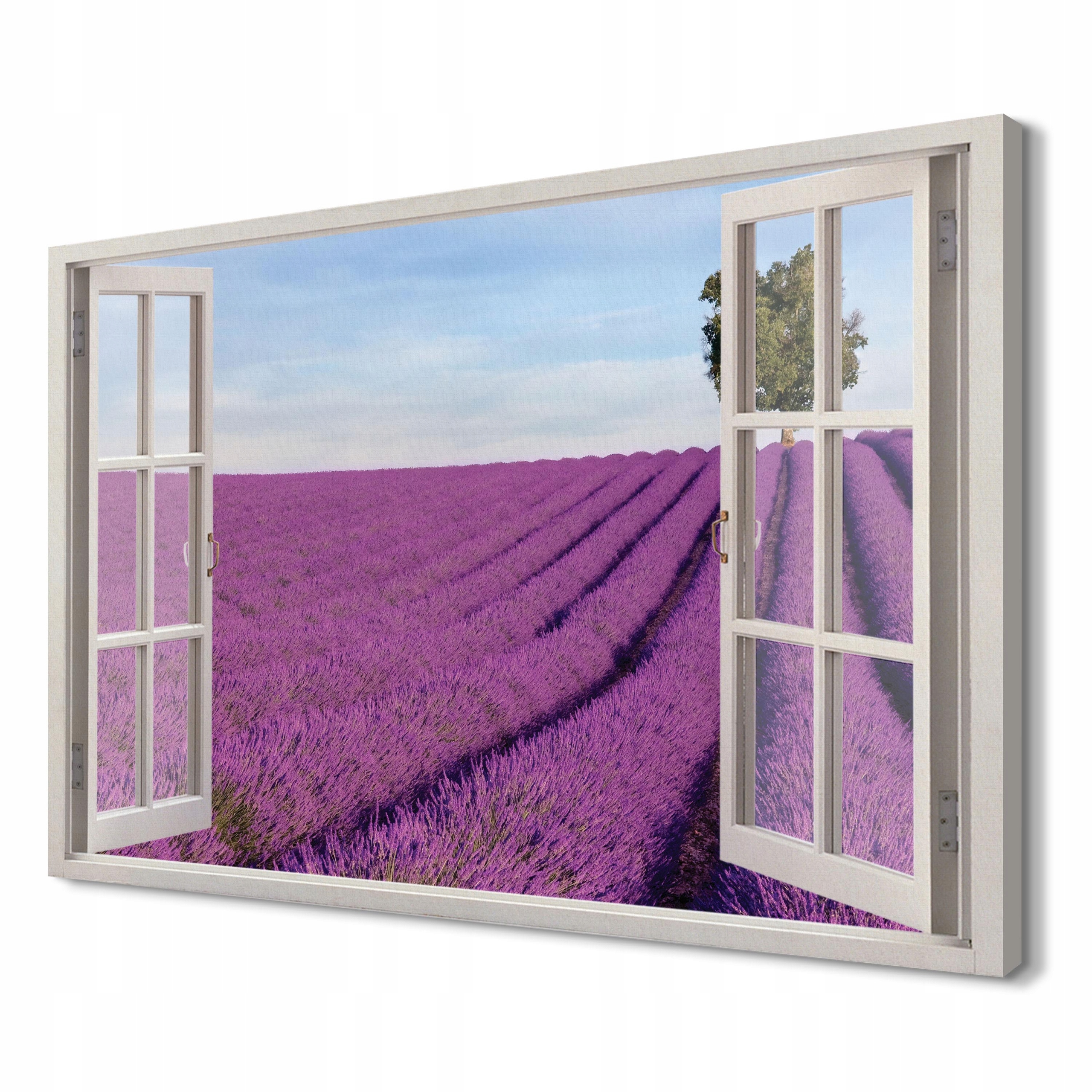 

Pole lawendy Obraz okno 3d 120x80 ozdoba ścienna