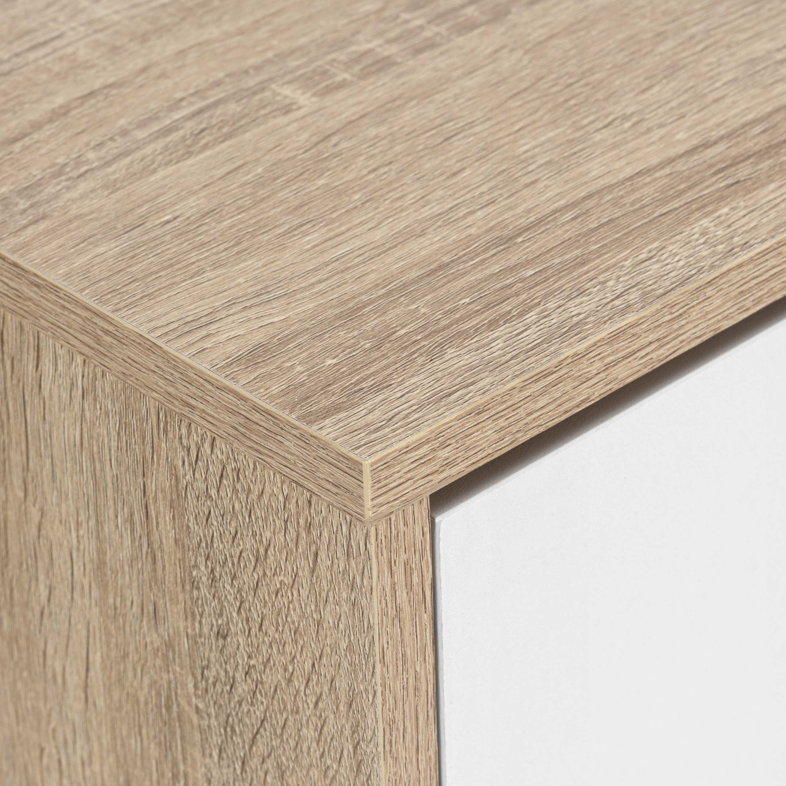 SZAFKA NA BUTY OBUWIE WĄSKA BIAŁA DĄB SONOMA Z REGAŁEM PÓŁKI DO PRZEDPOKOJU Liczba drzwi 2