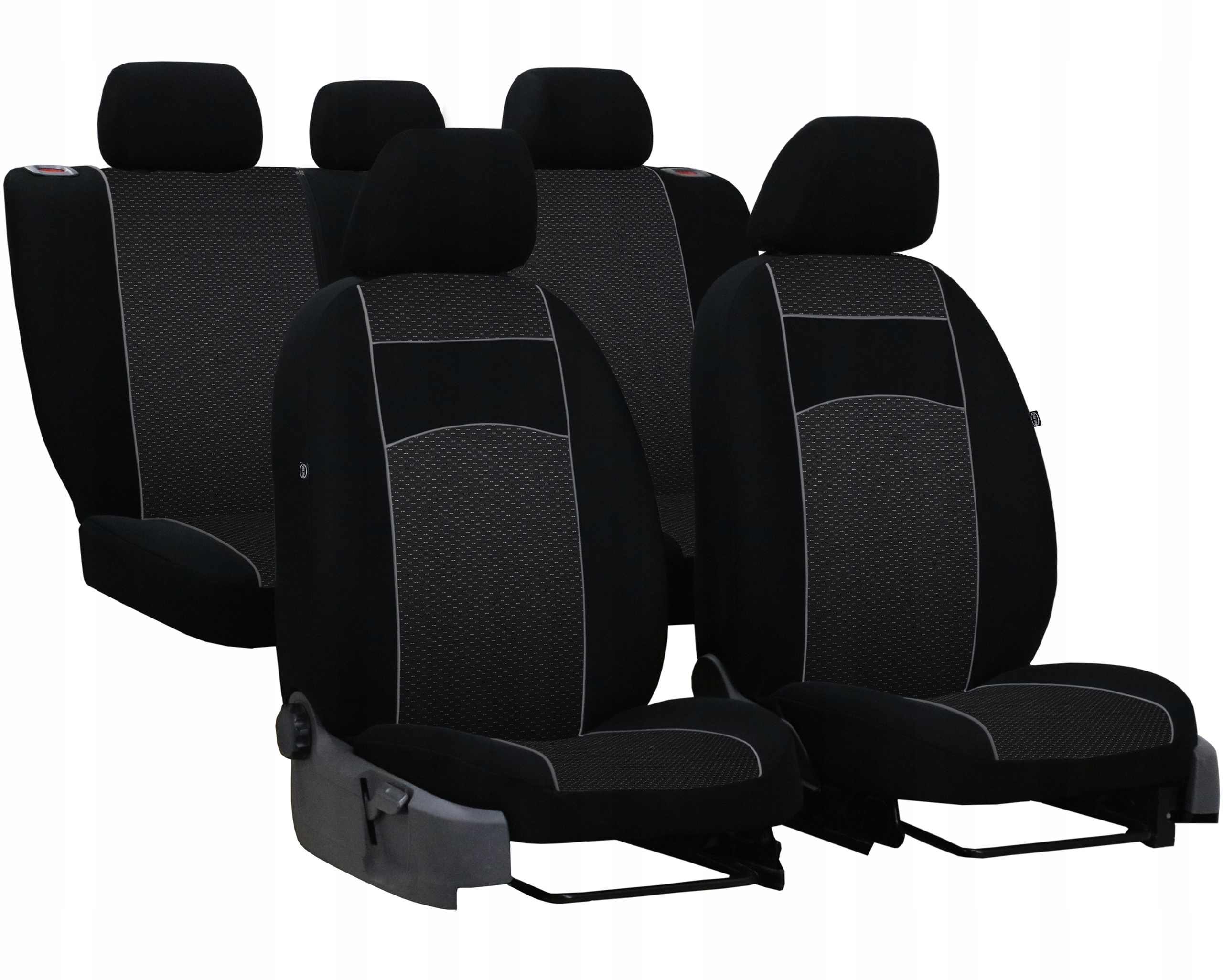 GRUBE POKROWCE MIAROWE VIP SAMOCHODOWE KOMPLET NA FOTELE FIAT PUNTO 2012