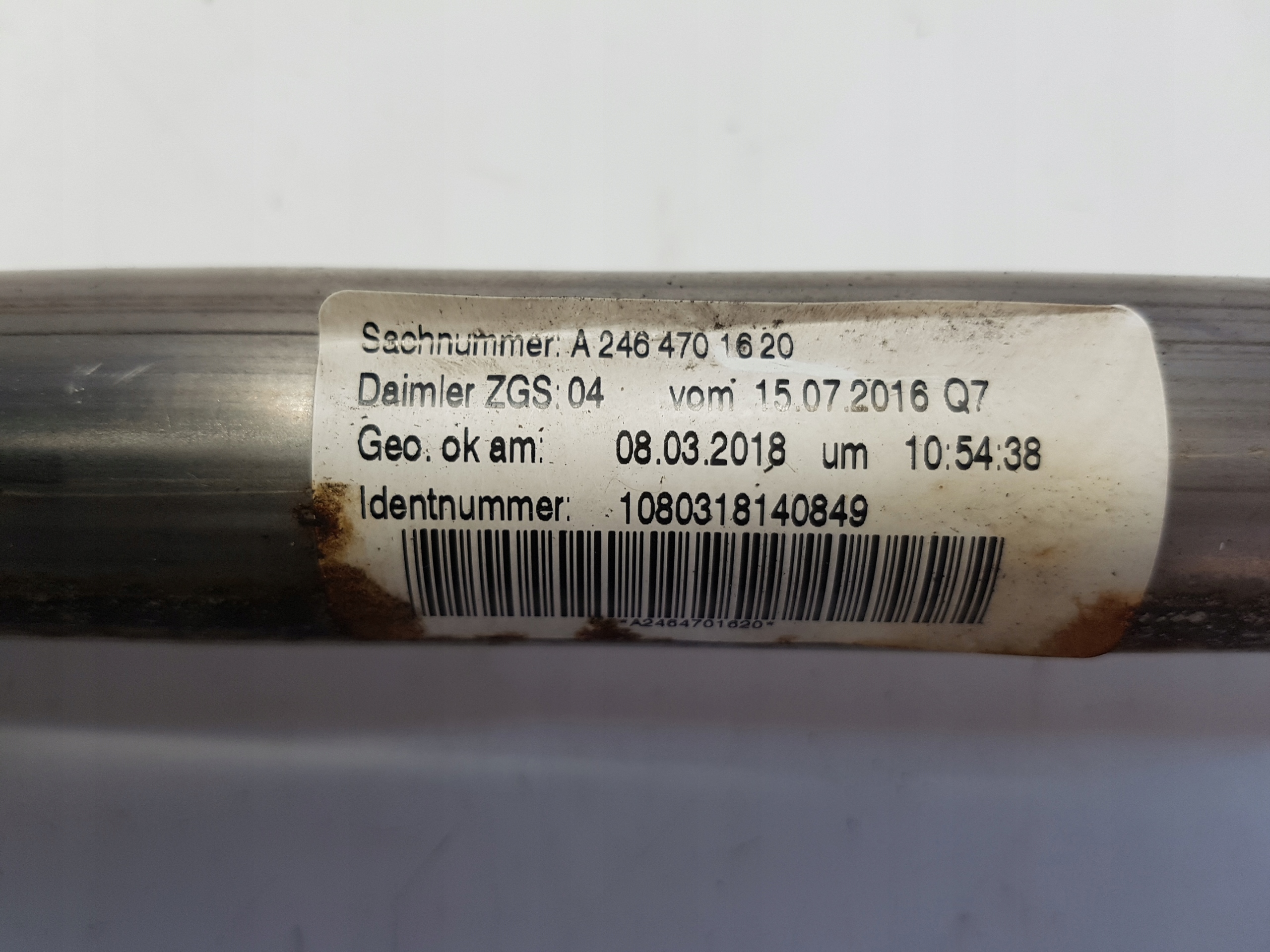 MERCEDES W117 CLA 2.2 CDI pipe wlew fuel line