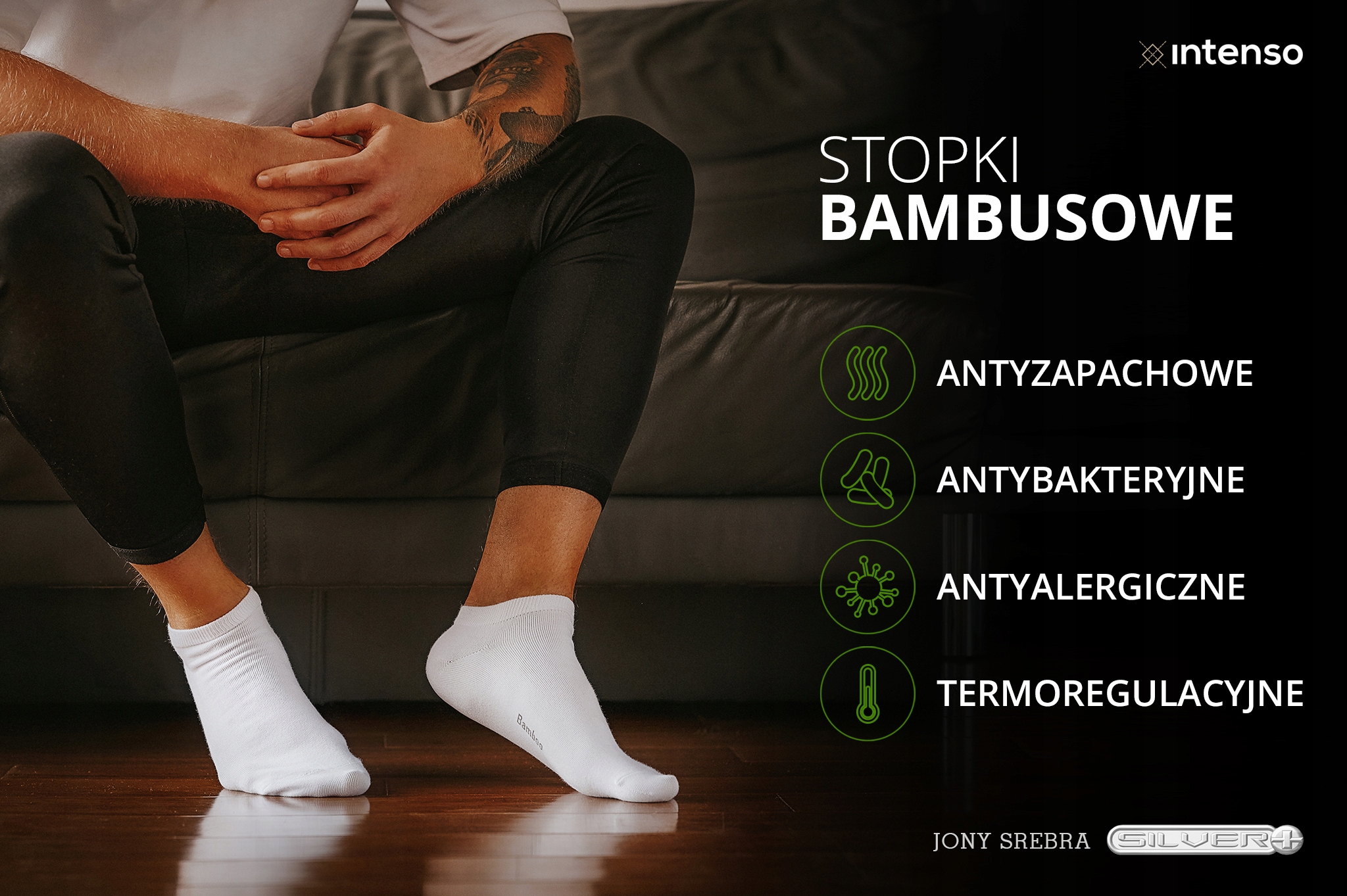 STOPKI MĘSKIE BAMBUSOWE 41-43 10 PAR + JONY SREBRA Rozmiar 41-43