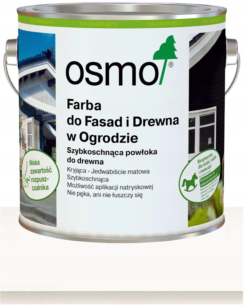 Osmo Barva pro fasády a dřevo v zahradě Bílá Beskydská 7500 0,75L
