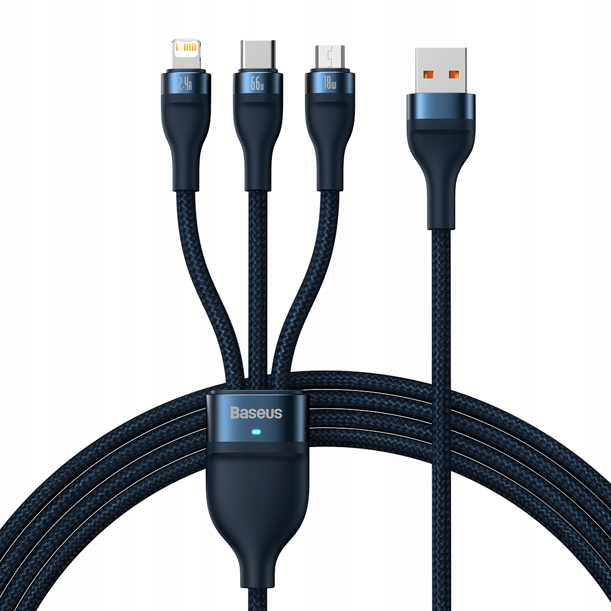 

Baseus Kabel Usb C 3W1 Szybkie Ładowanie 66W 1.2 M