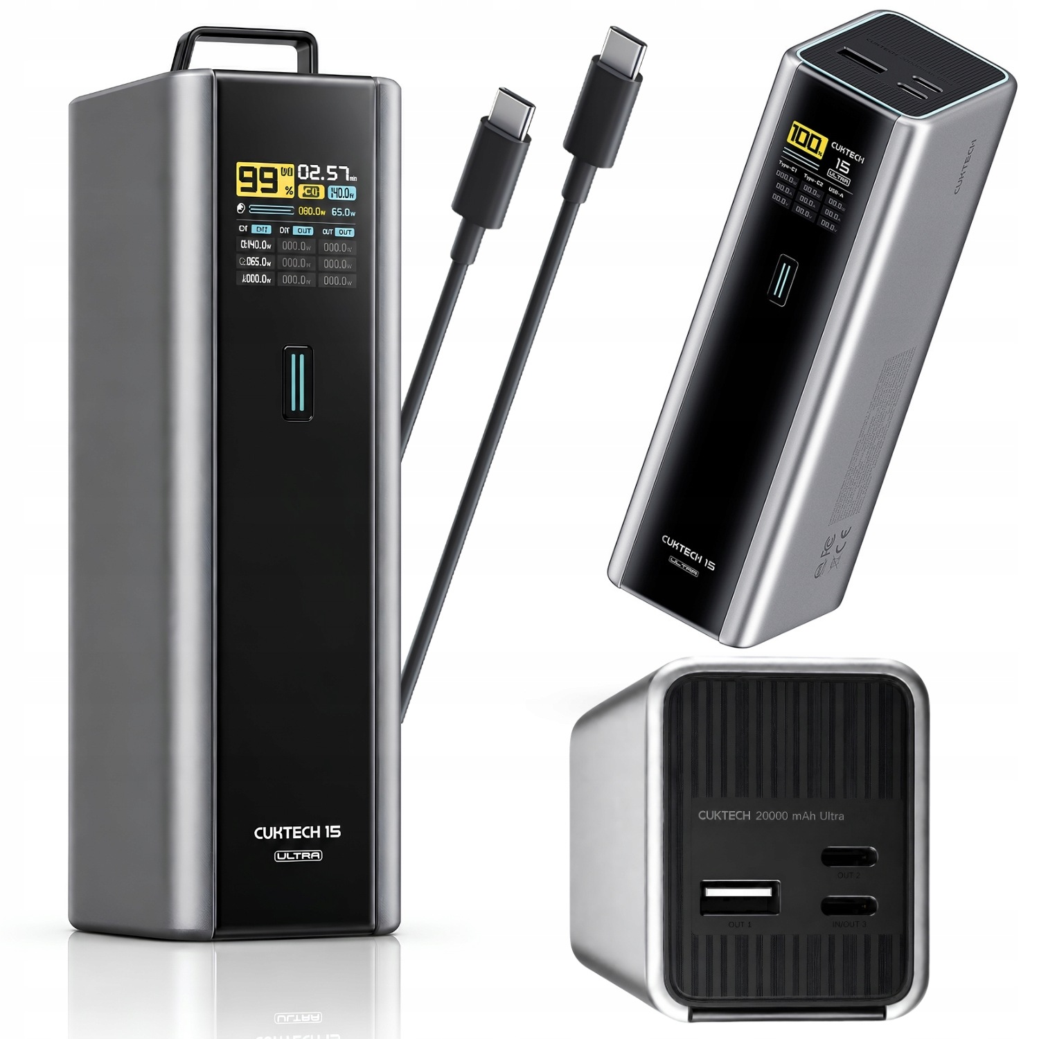 Cuktech CKPB200UGLGR 20000mAh 165W Szary