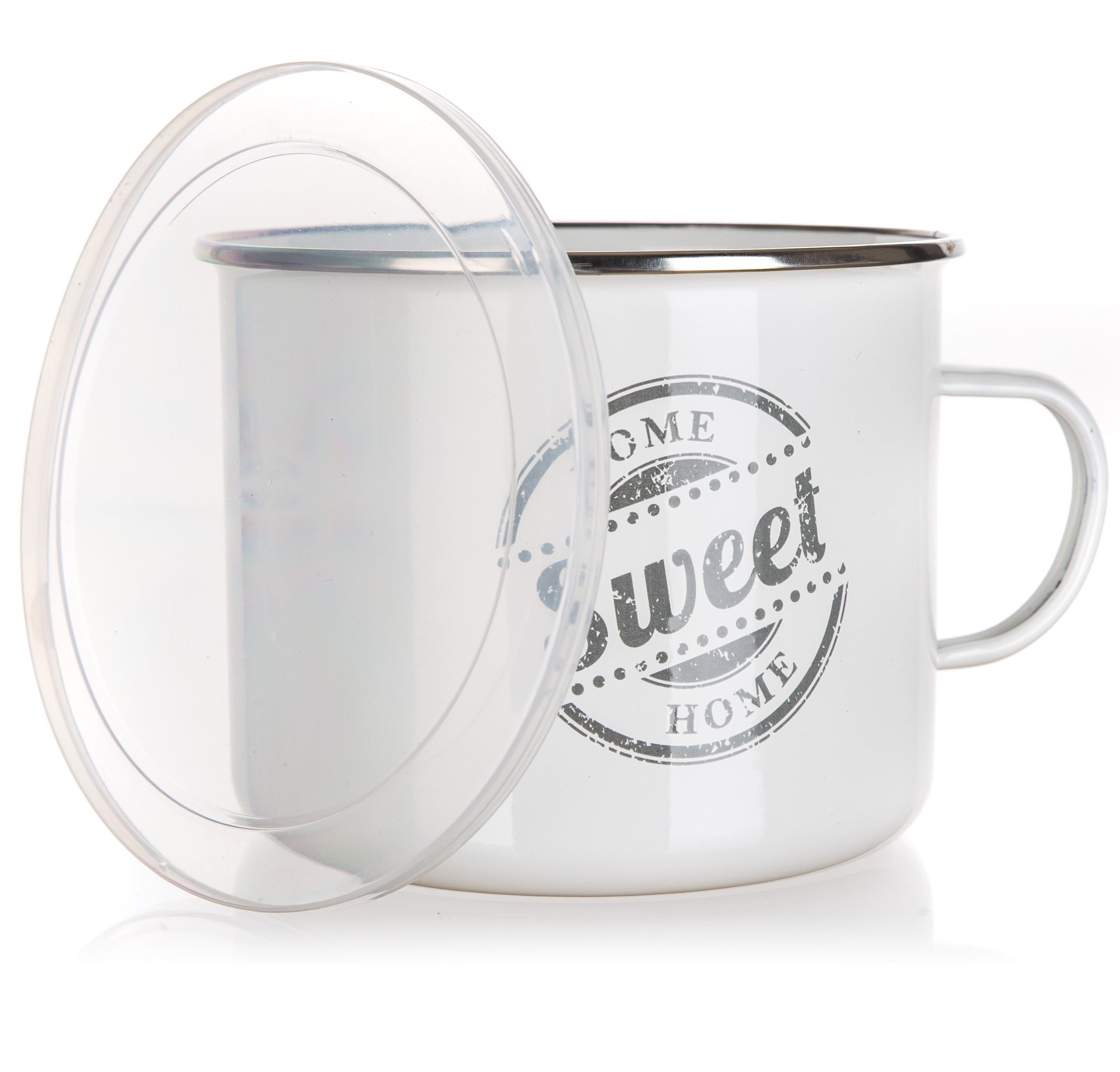 KUBEK EMALIOWANY Z POKRYWKĄ 0,9 L SWEET HOME STAL EAN (GTIN) 8591022481394