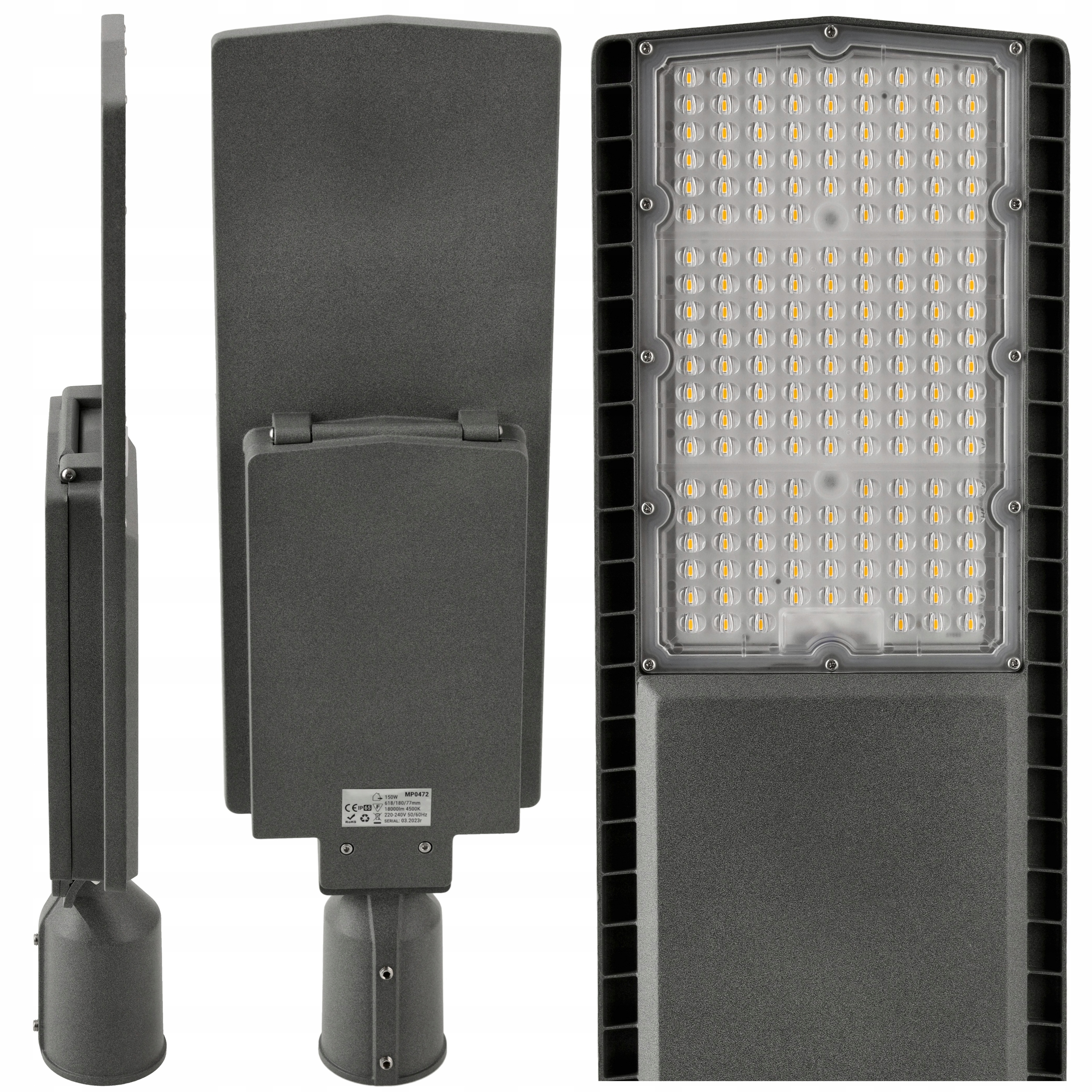 Led pouliční lampa Lucerna 150W 18000lm Aluminiová