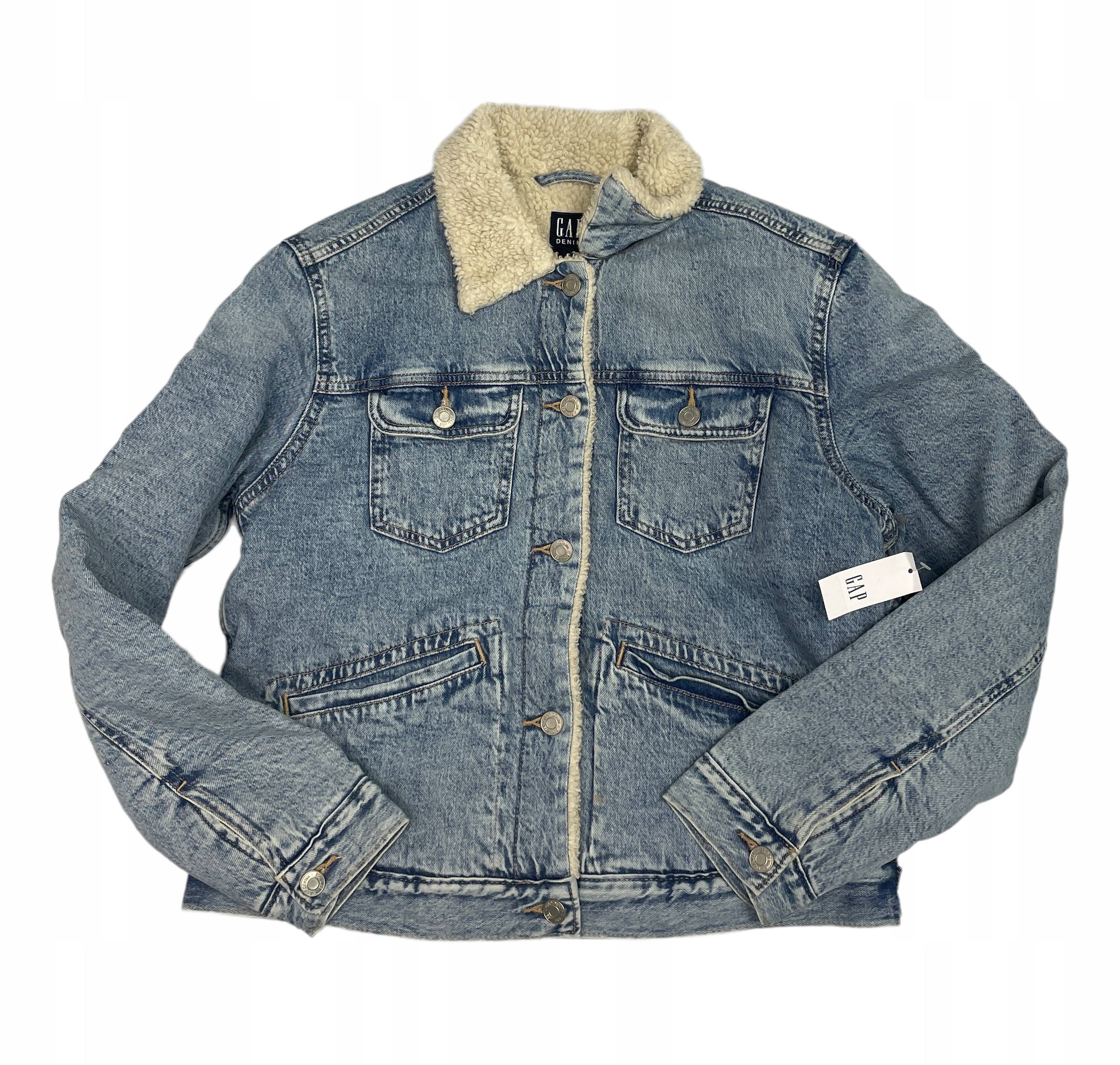 Dámská džínová bunda s kožíškem Gap Denim M