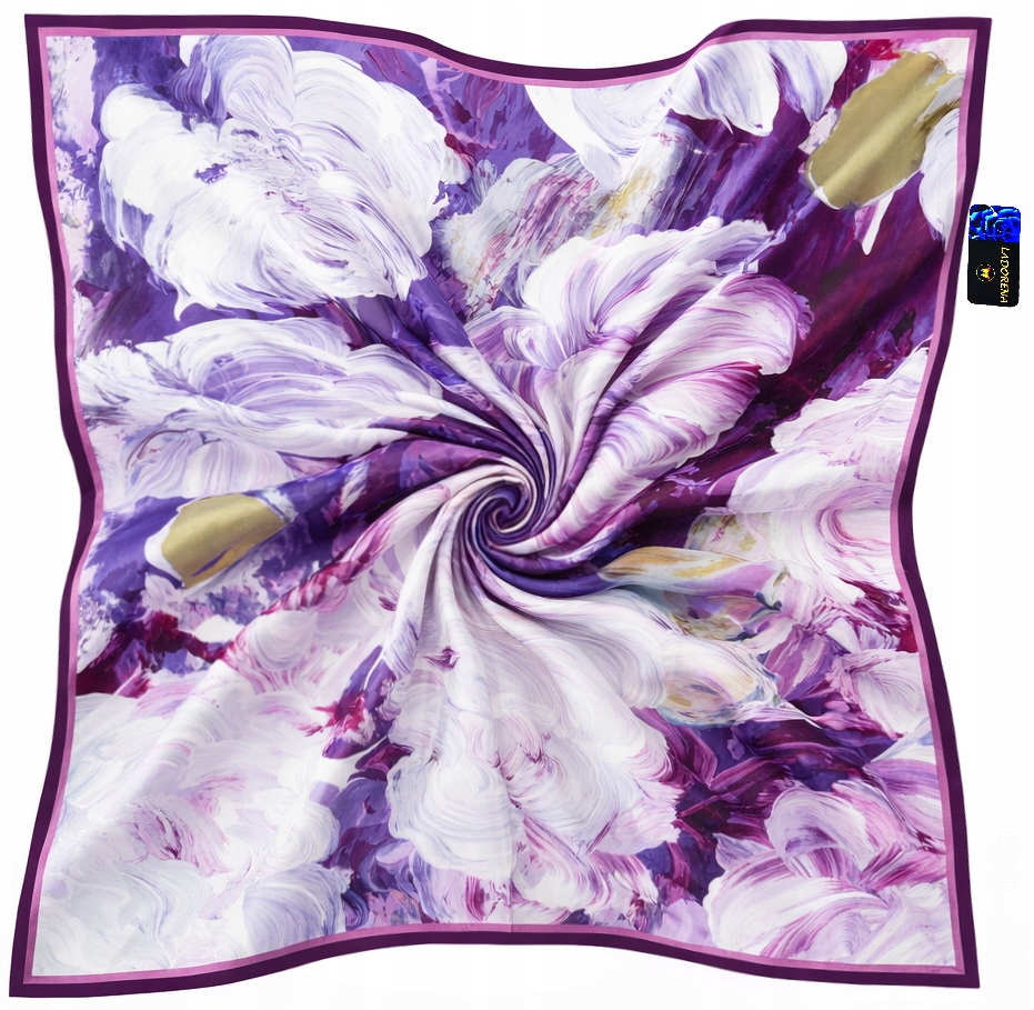 Hedvábný Šátek 100% Přírodní Hedvábí, Morušová Barva, Značka Kvality