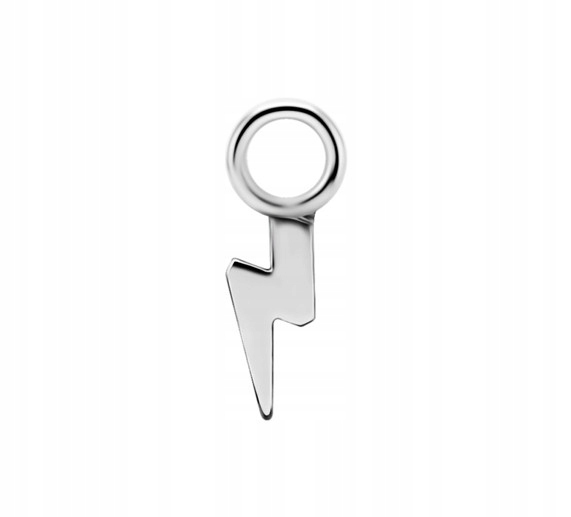 

Tytanowy Charms piorun srebrny Piercing