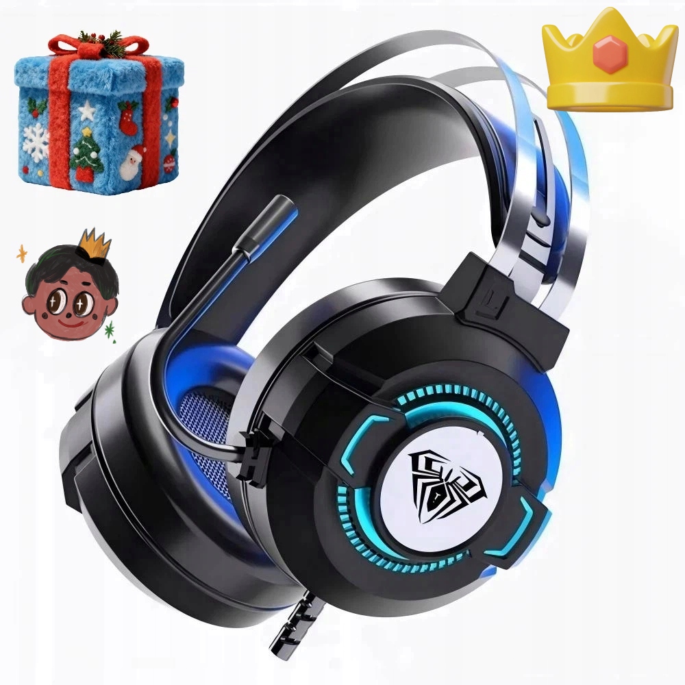 S602 Gamingowe Słuchawki Nauszne Przewodowe Z Mikrofonem Do Gier Pc Laptop