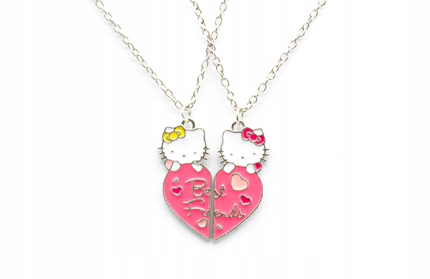 

Łańcuszki Zestaw 2szt Bff Hello Kitty Serce Różowe