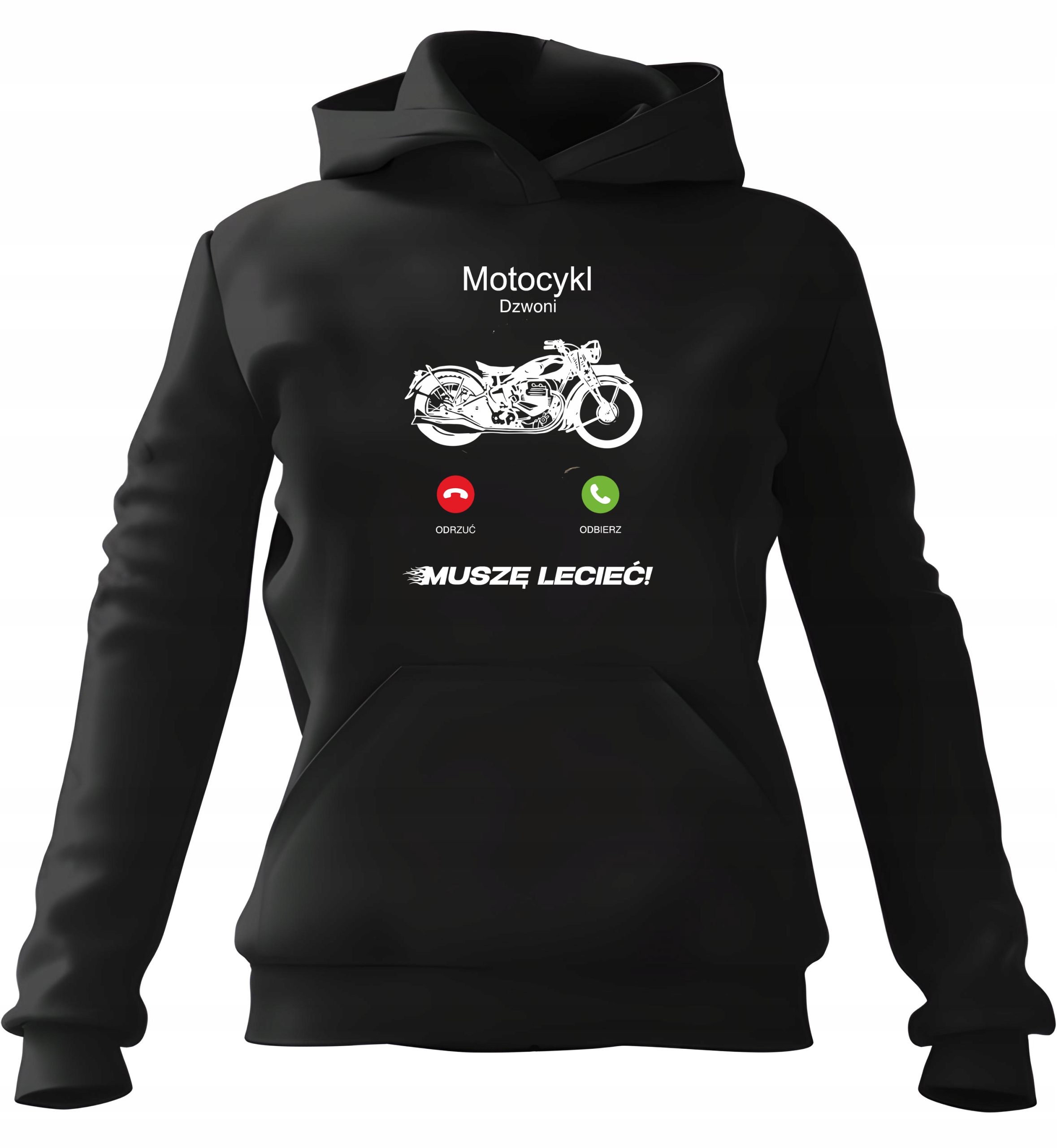 Dámská s kapucí na motorku Mikina černá M