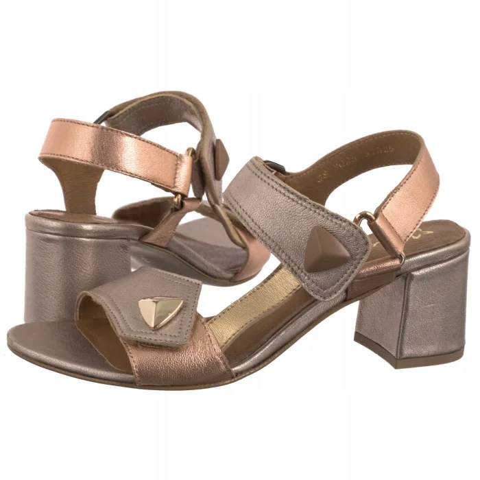 Kožené dámské sandály Maciejka Zlaté 07025-25/00-1 Gold