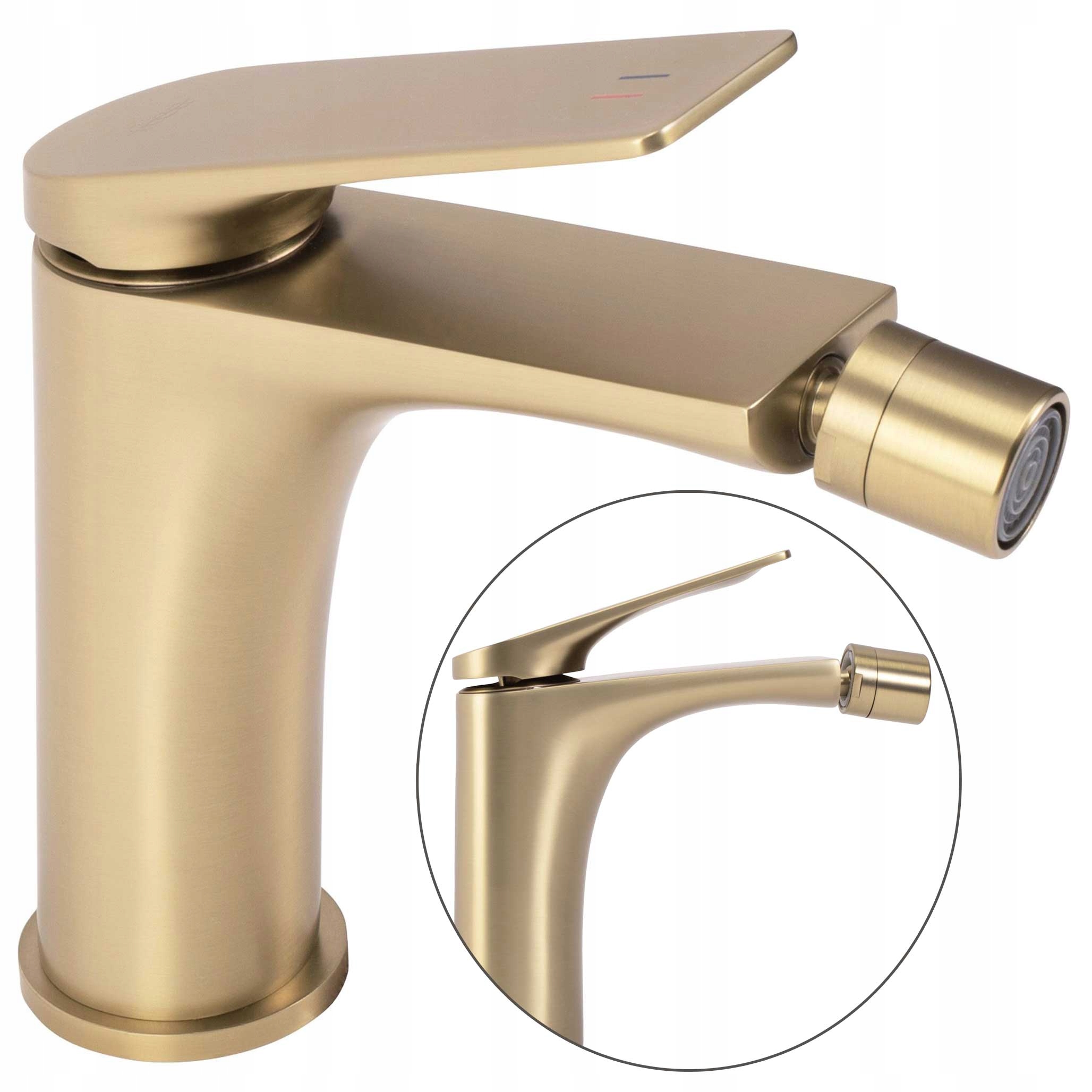 Bidetová batéria Stojaca zlatá Rea Avalon Zlato Kartáčovaná na bidet