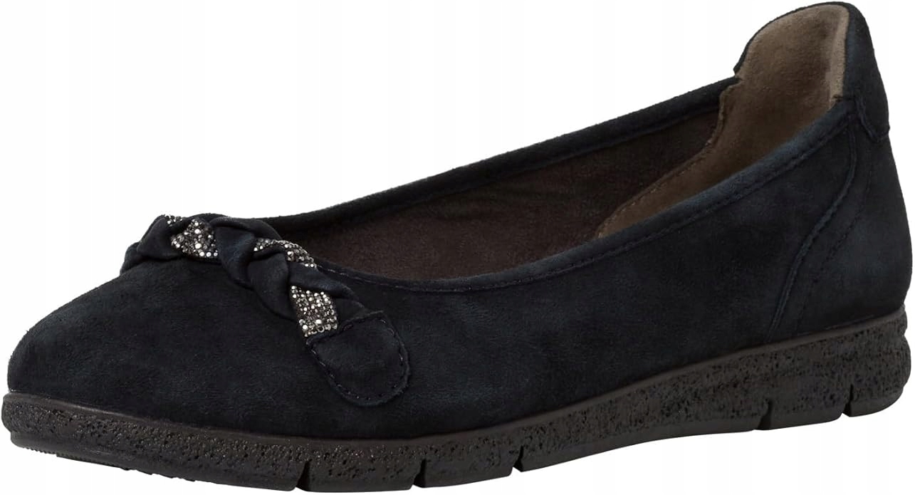 Tamaris Kožené Nazouvací Baleríny Modré 41 LM