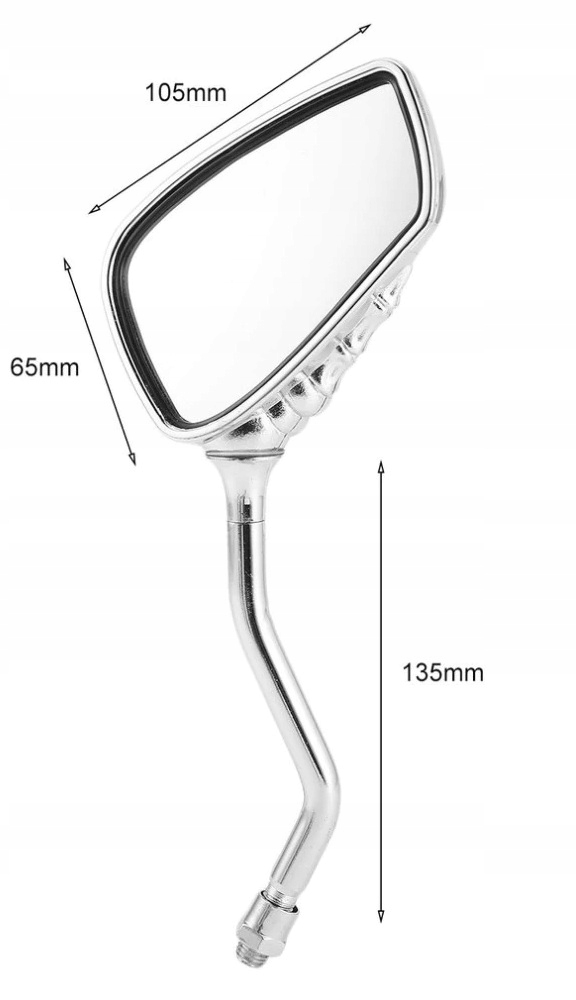 LUSTERKA CHROM MOTOCYKL RĘKA SZKIELETU M8 DŁOŃ Numer katalogowy części 6950000461919