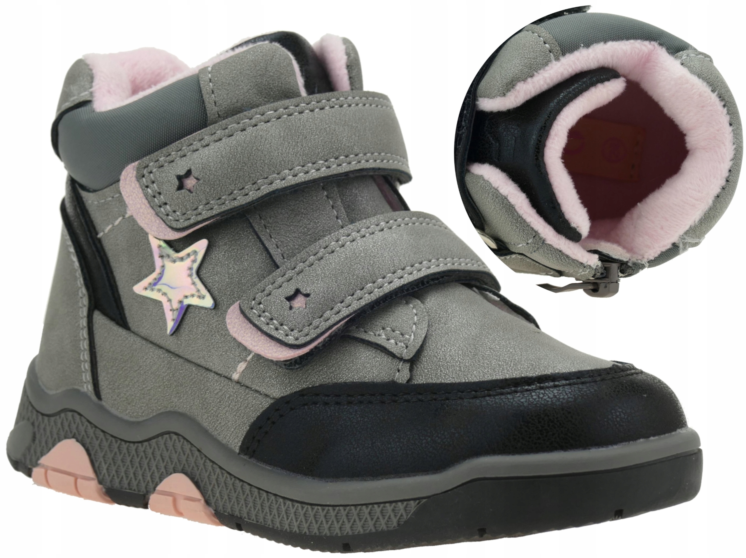 DZIEWCZĘCE TRZEWIKI PÓŁBUTY DZIECIĘCE BOTKI BUTY PRZEJŚCIOWE NA RZEPY R. 27