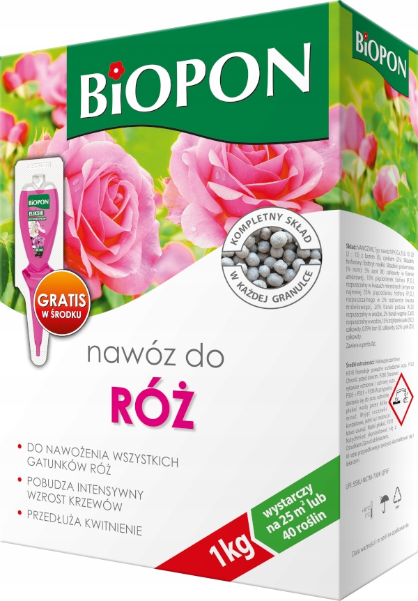 

Nawóz granulowany do róż 1 kg Biopon