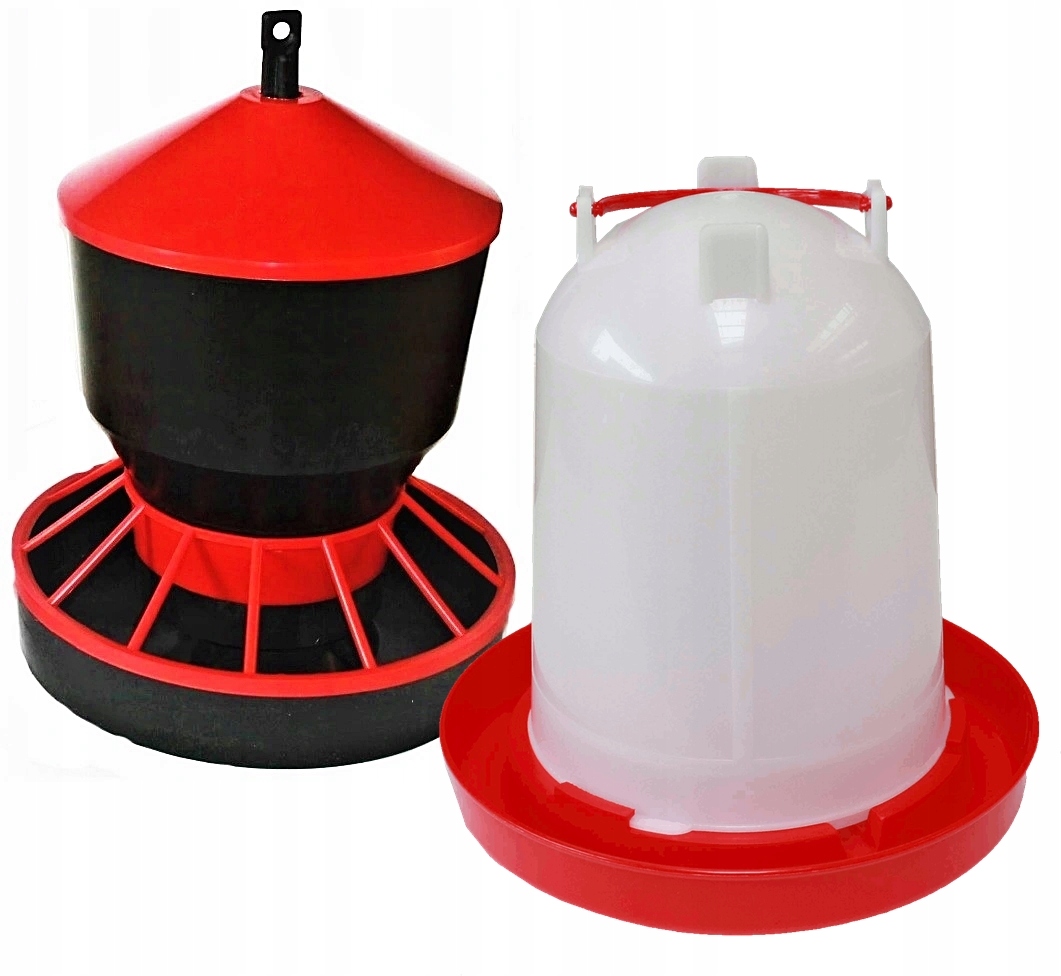 

Zestaw Poidło Karmnik Dla Drobiu Kury 6L 6KG