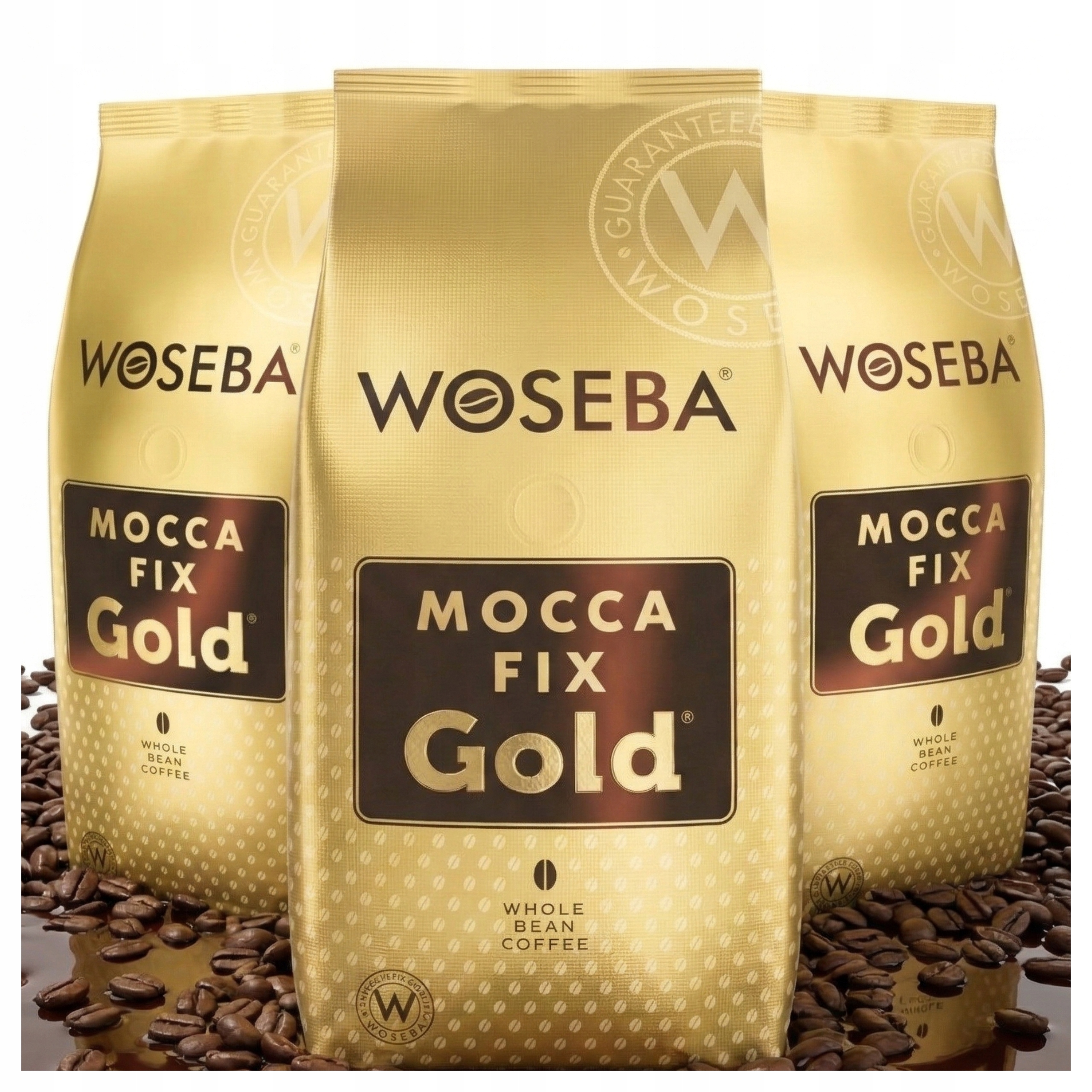 Levně Káva Zrnková Woseba Mocca Fix Gold Zlatá Arabika Robusta Smíšená 3x1kg