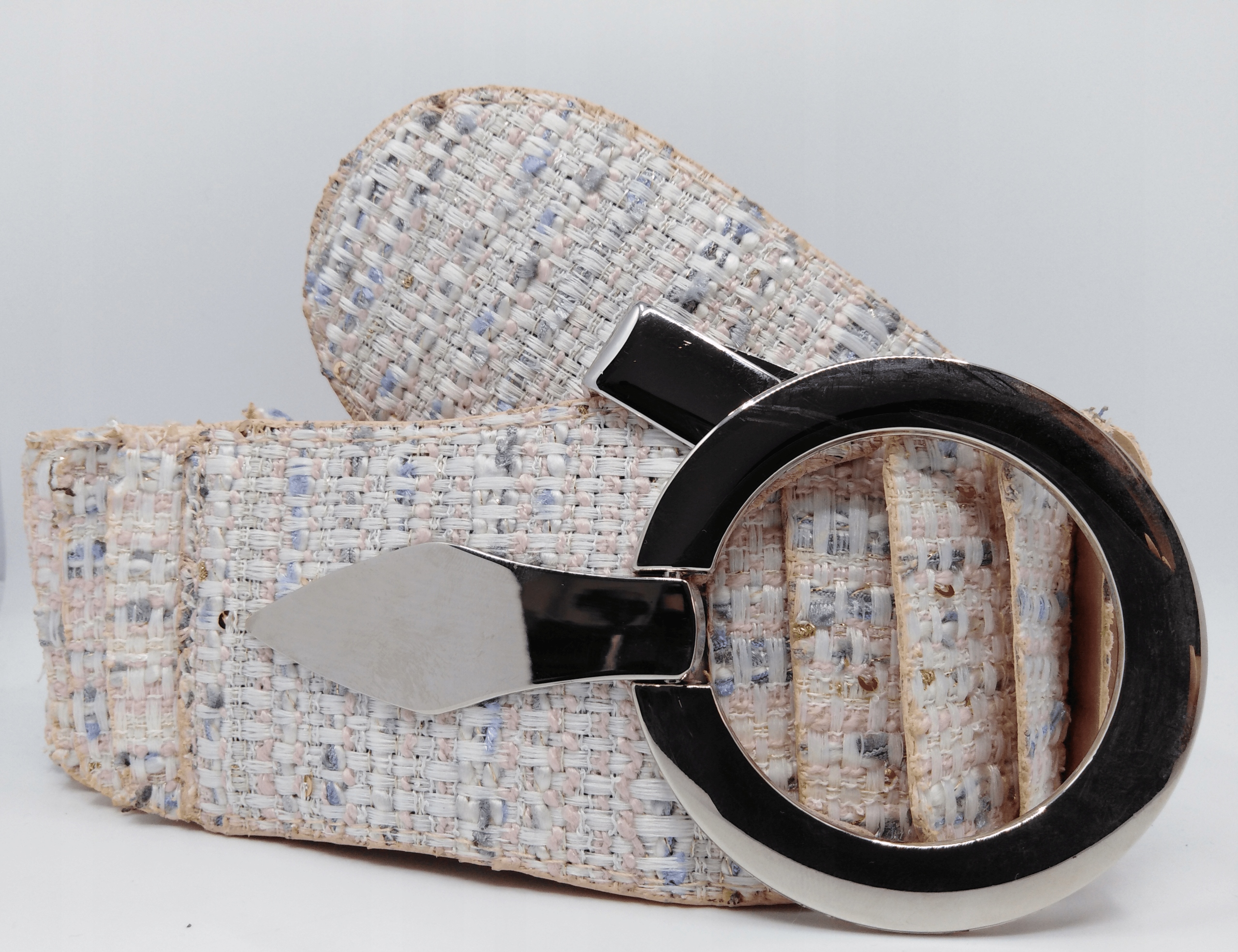 

Pasek elastyczny Różowy pepitka a'la Chanel