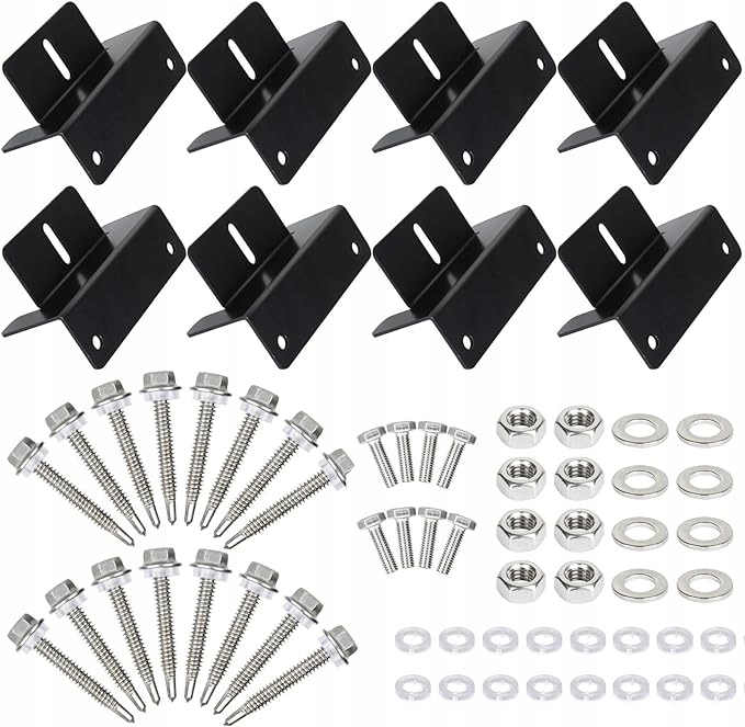 ZESTAW 8 ELEMENTÓW MONTAŻ PANELU SŁONECZNEGO