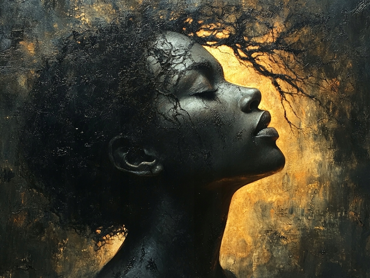 Obraz Na Plátně Canvas Žena Dívka Portrét Profil Strom 80x60