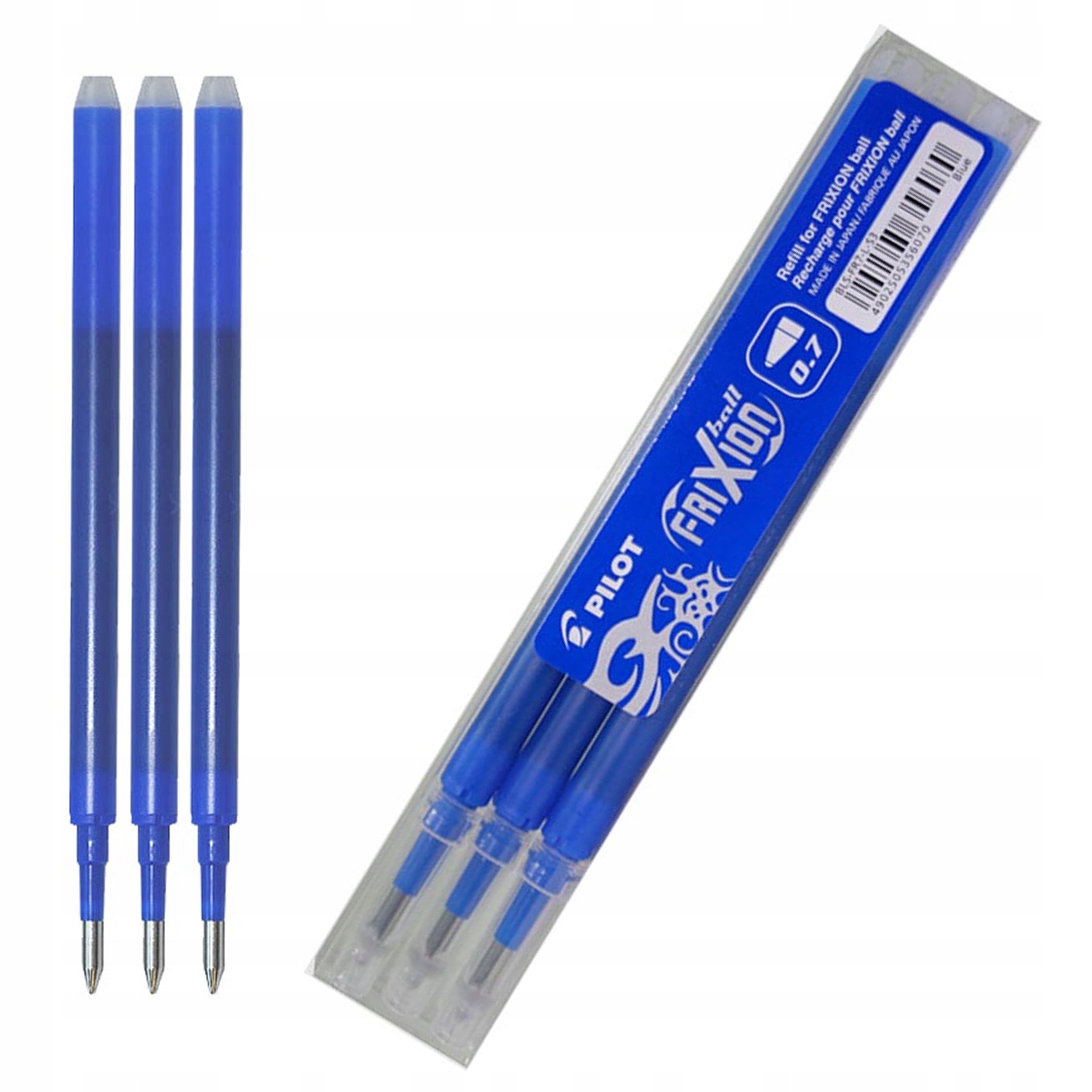 

Pilot Frixion Wkłady Pióro Niebieskie 3szt 0,7