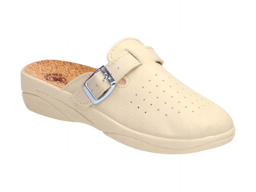 

Klapki Zdrowotne - Pełne Z Regulacją - Beżowe 41