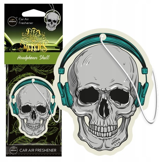 

Aroma Car Muertos Headphones Skull Odświeżacz
