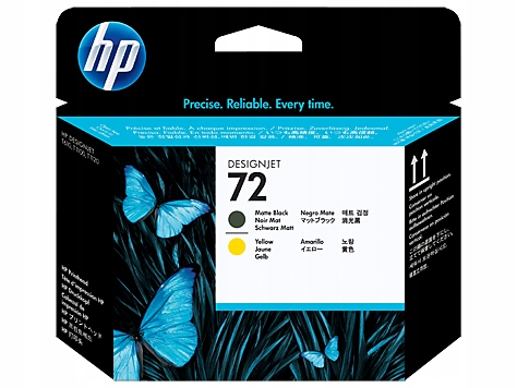Hp 72 Matte Black and Yellow Printhead C9384A