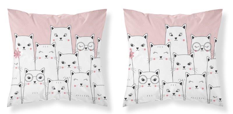 POSZEWKA DZIECIĘCA BAWEŁNIANA RÓŻOWA 40x40 psba0003a KOTY