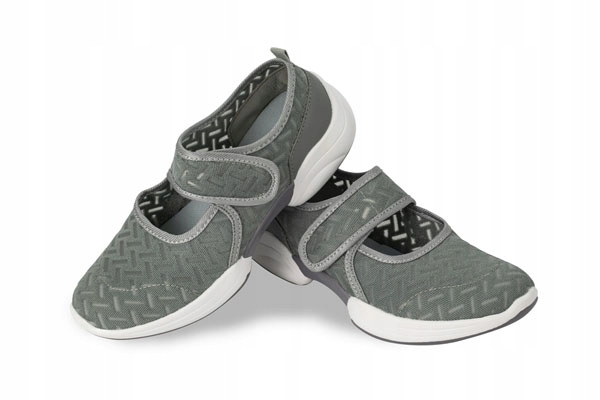 

Baleriny Zapinane Na Rzep Damskie Tenisówki Szare