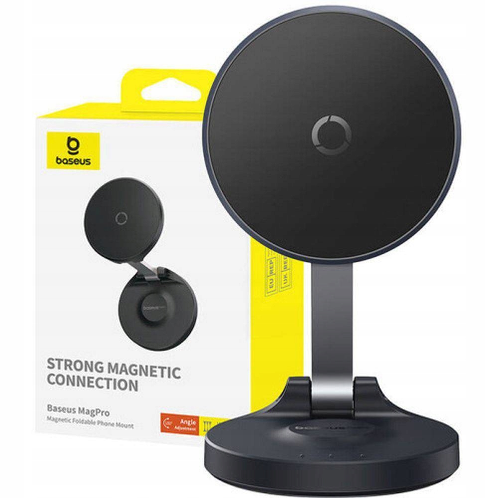 Baseus Składana Magnetyczna Podstawka Pod Telefon Magpro Czarna Bs-Hp016