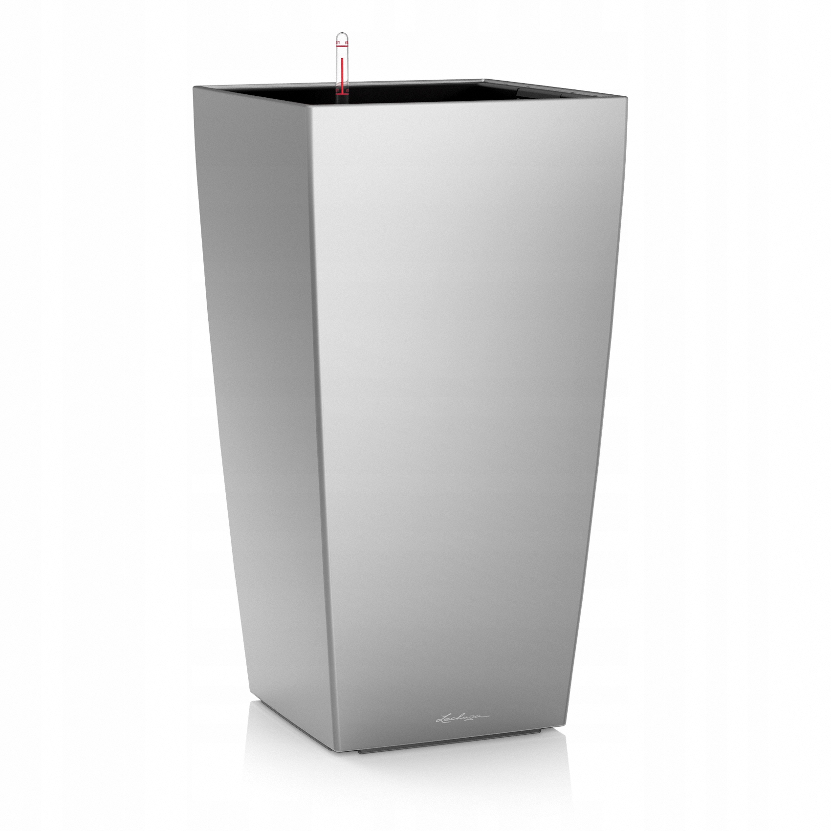 Donica Cubico 50 premium srebrny matowy Lechuza