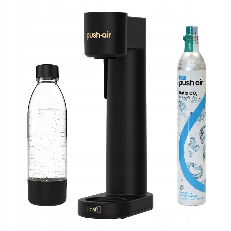 Dafi PushAir Saturátor s CO2 náplňou fľaša 0,7 l čierno-zlatá