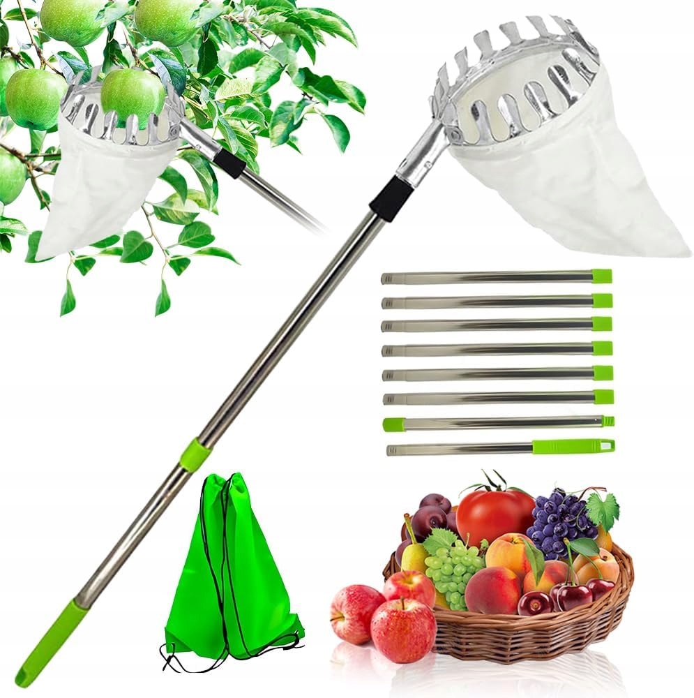 Teleskopický Sběrač Ovoce 3,20 M S Nastavitelnou Výškou, Robustní