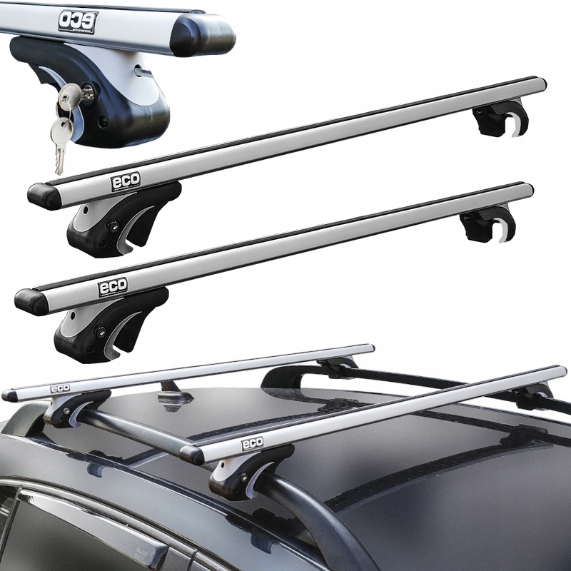 

Bagażnik Dachowy Na Relingi Uniwersalny Aluminium