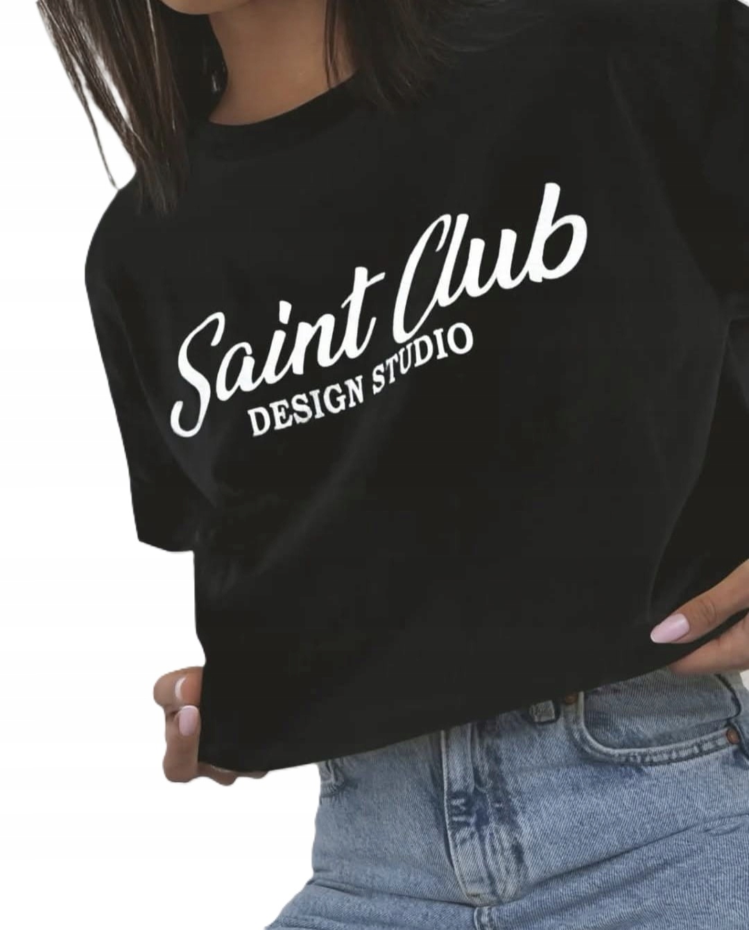 Cocomore Tričko Mikina s potiskem Saint Club Černá 40/L New