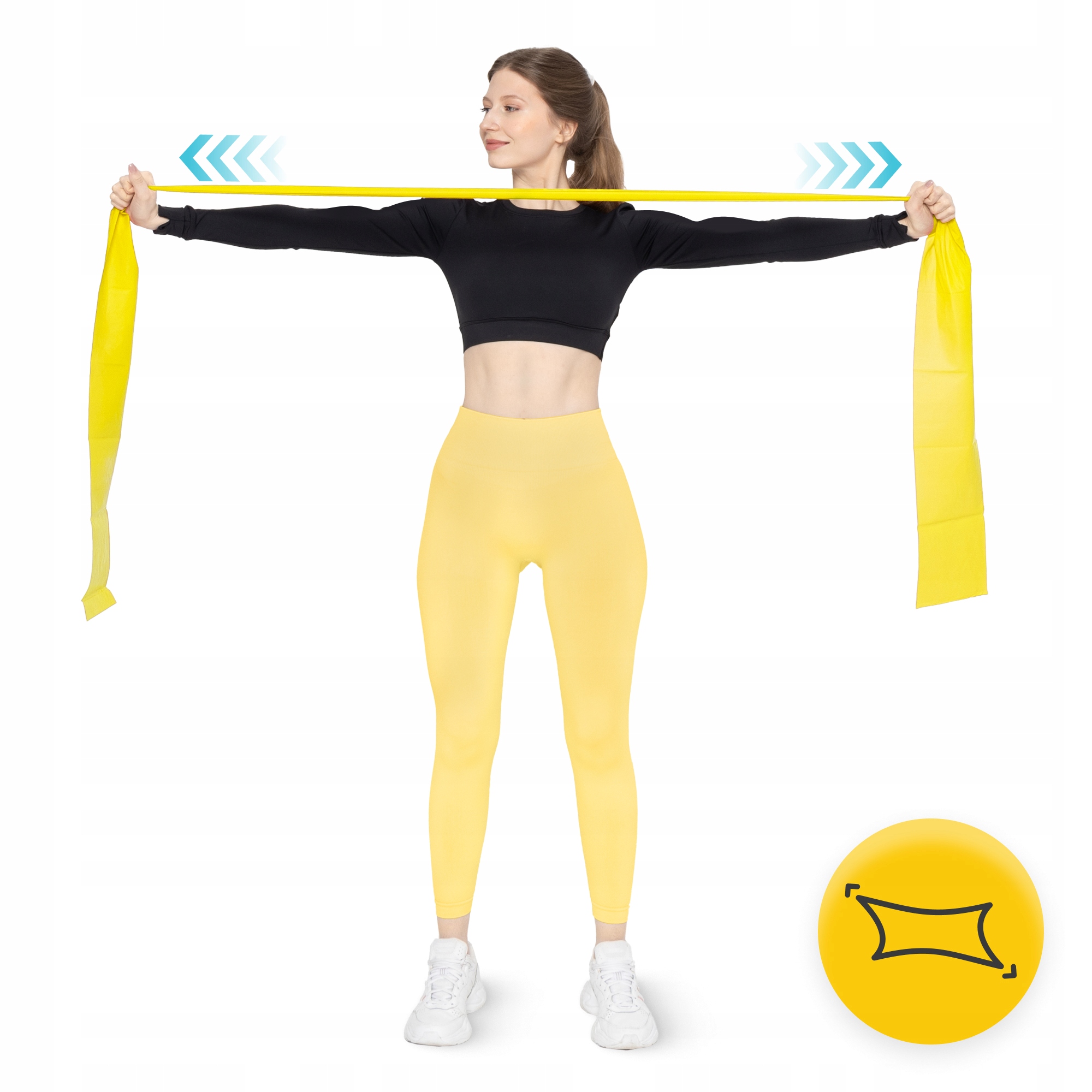 TAŚMA GUMA OPOROWA REHABILITACYJNA DO ĆWICZEŃ FITNESS FLAT BAND 2M OPÓR 1/7 Kod producenta 5907222931639