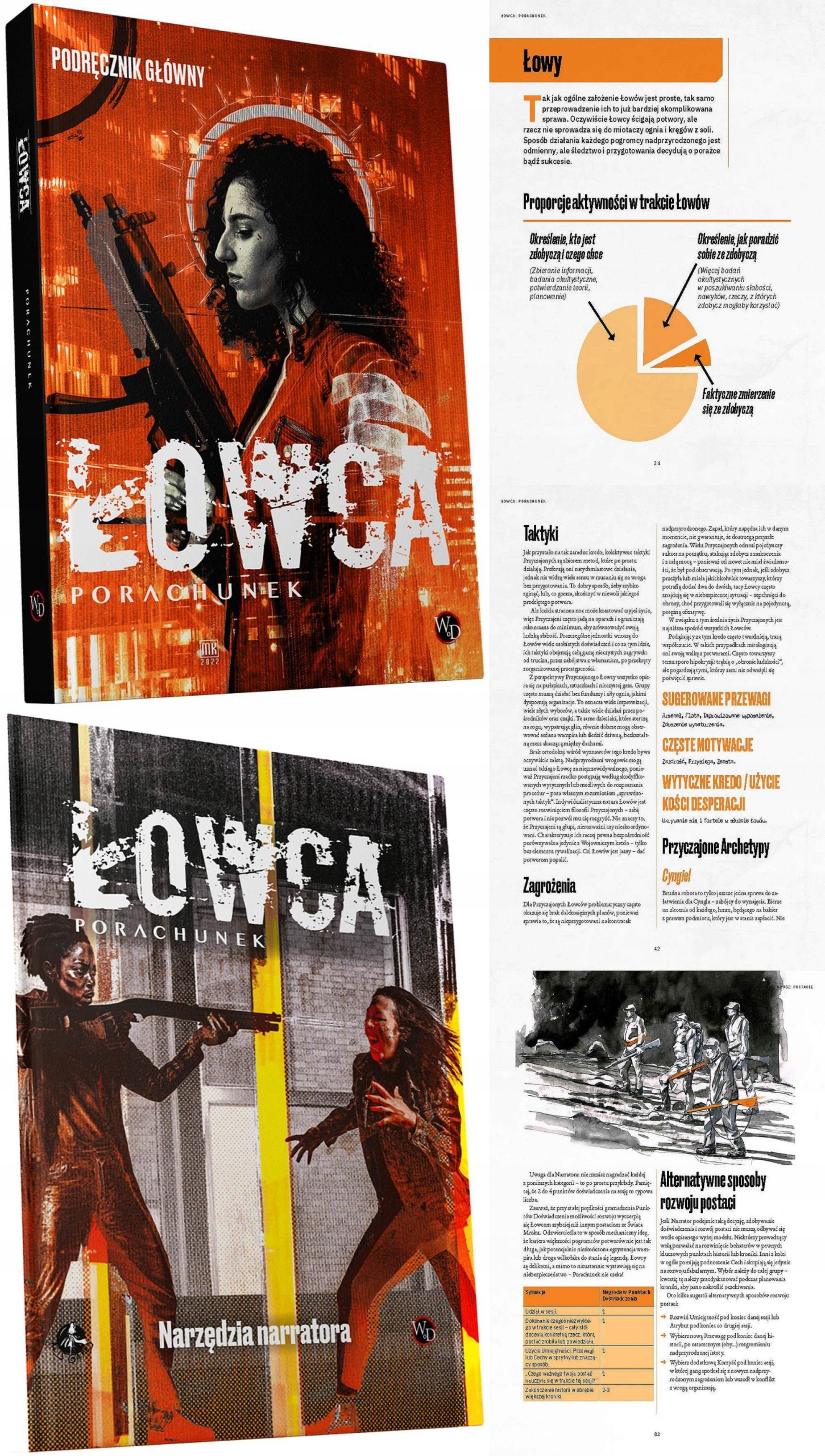 WOD pakiet 2x ŁOWCA PORACHUNEK - Narzędzia + Podręcznik Główny + pdf pl