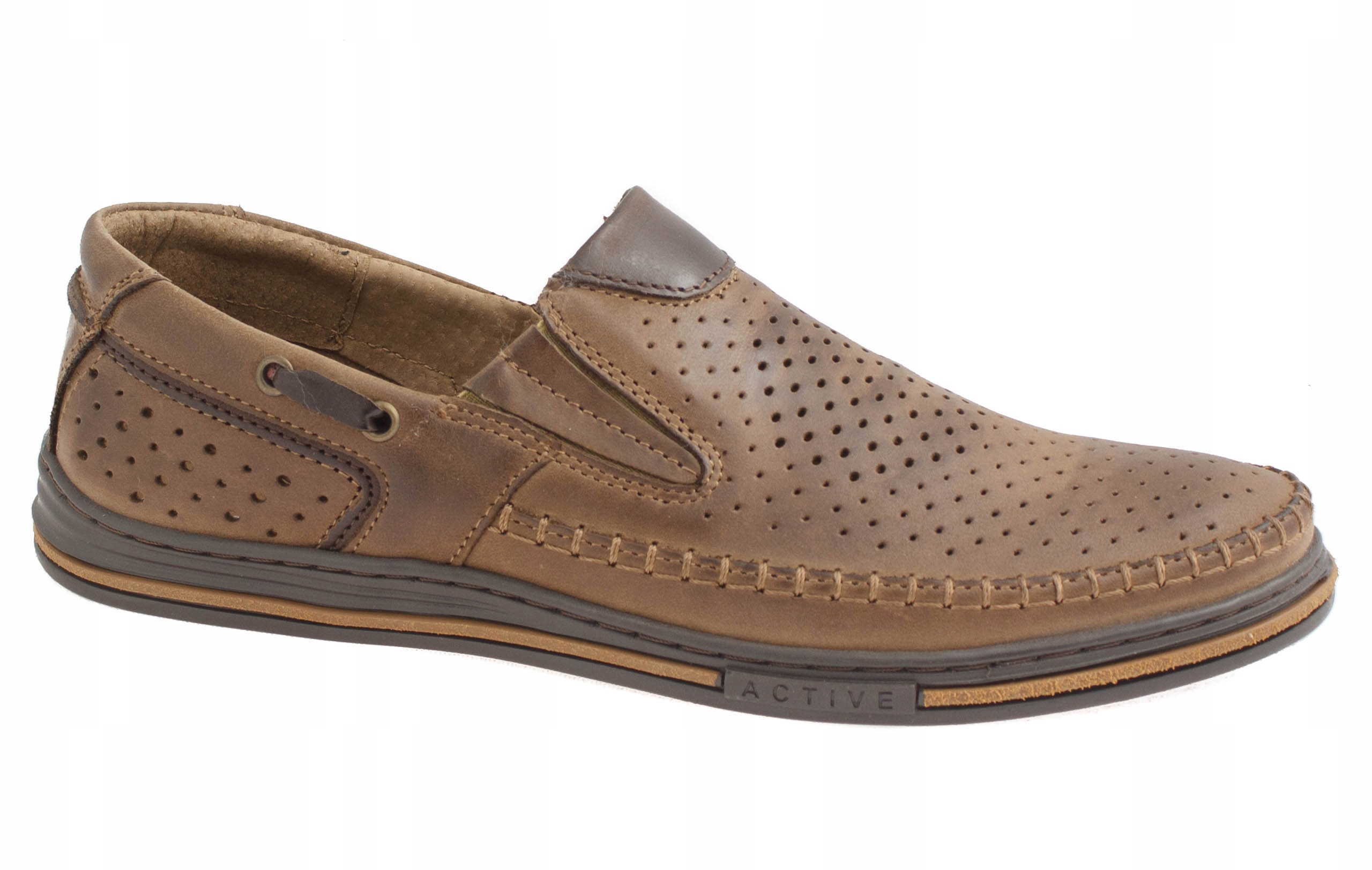 

Polbut Buty Letnie Skórzane Polskie J09L Brąz 40