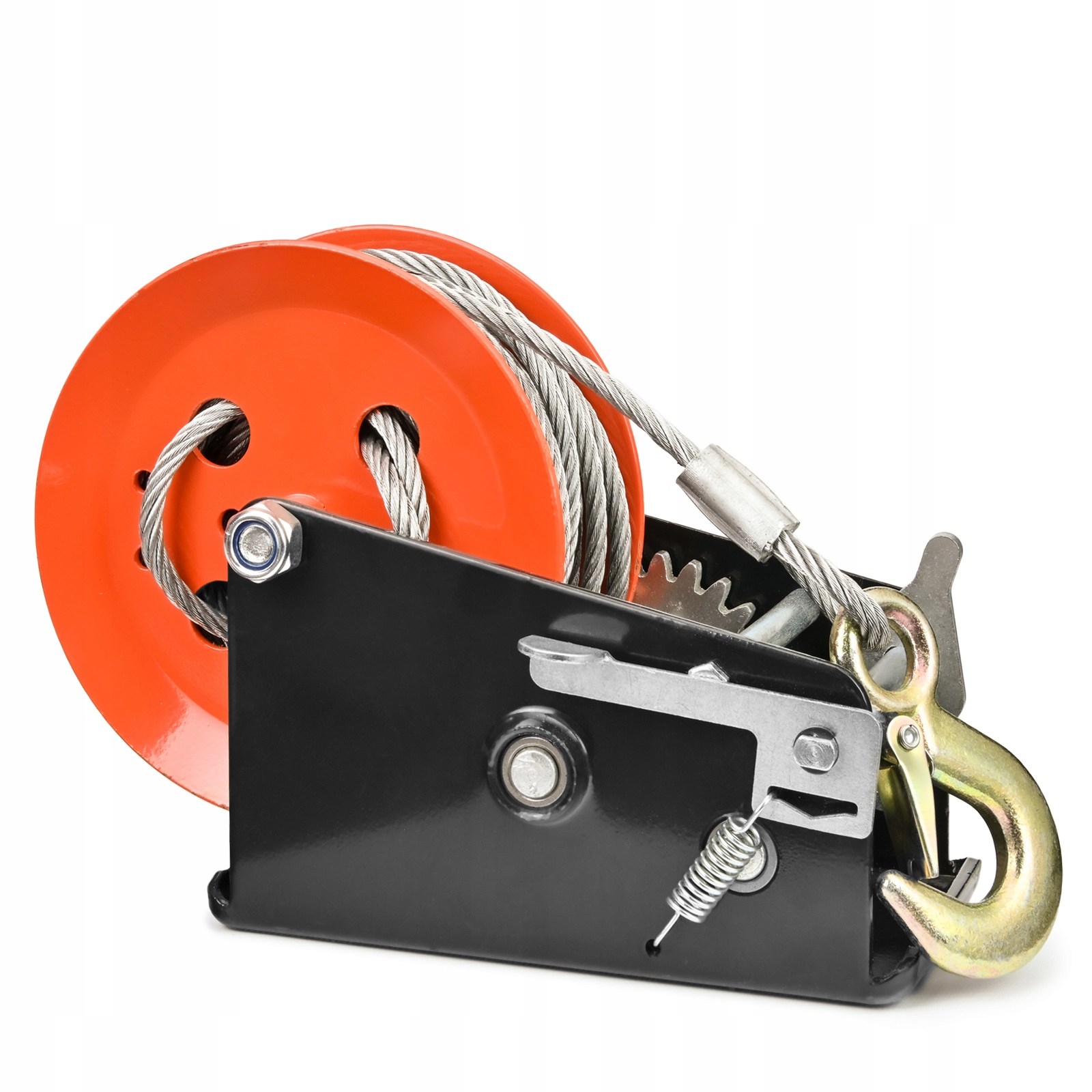 WYCIĄGARKA LINOWA KORBOWA WCIĄGARKA RĘCZNA NA KORBĘ 1590 kg WYPINANA RĄCZKA Waga produktu z opakowaniem jednostkowym 5.5 kg