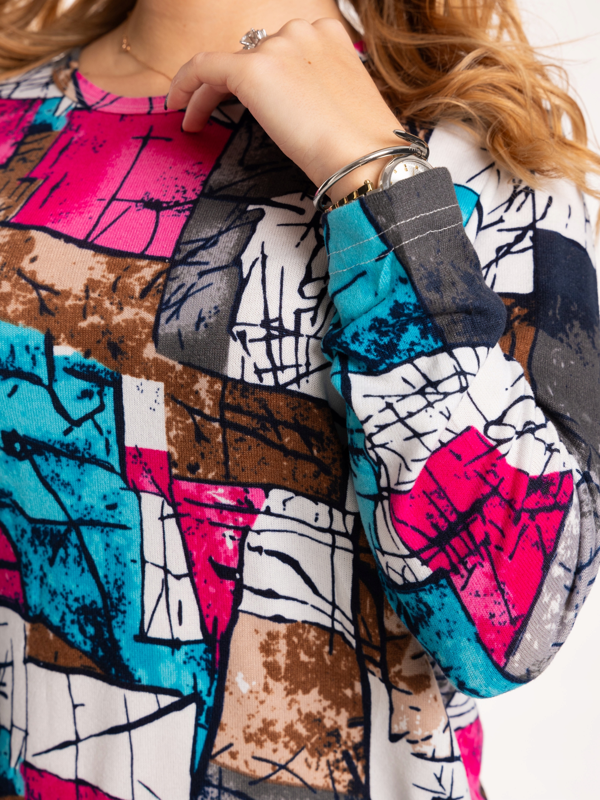 Kobieca Modna Wygodna BLUZKA Damska Dużo Rozmiarów Rękaw długi rękaw