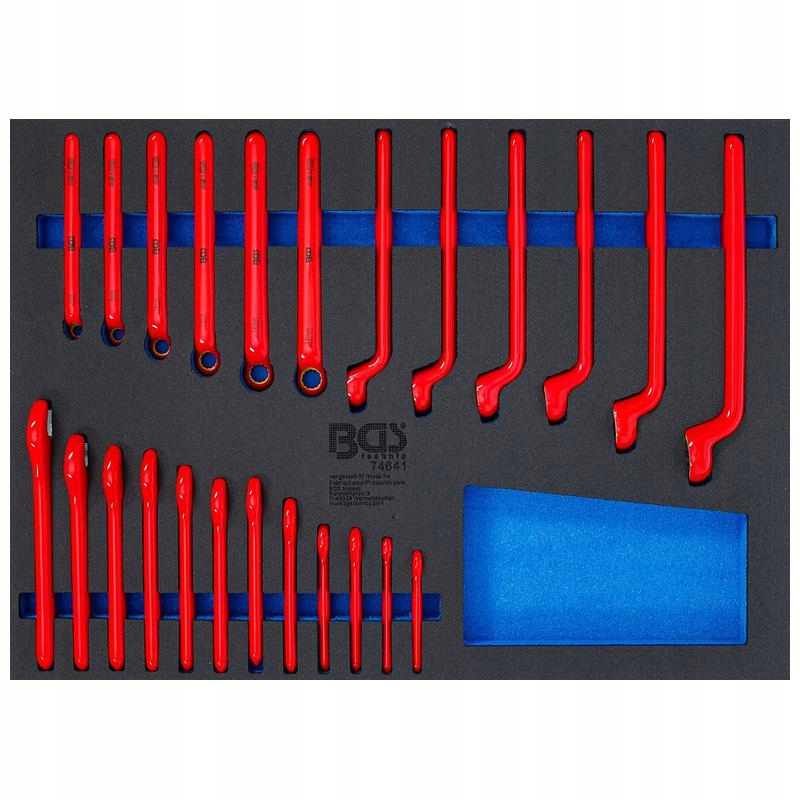 Vložka do zásuvky 3/3: sada očkových klíčů Vde a plochých klíčů Vde