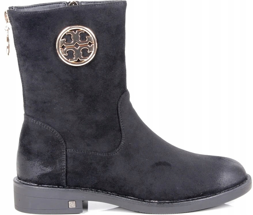 Dámské Kotníkové Boty Se Zipem, Zateplené, Černé