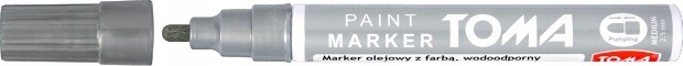 Marker olejowy permanentny szary TO-440 srebrny