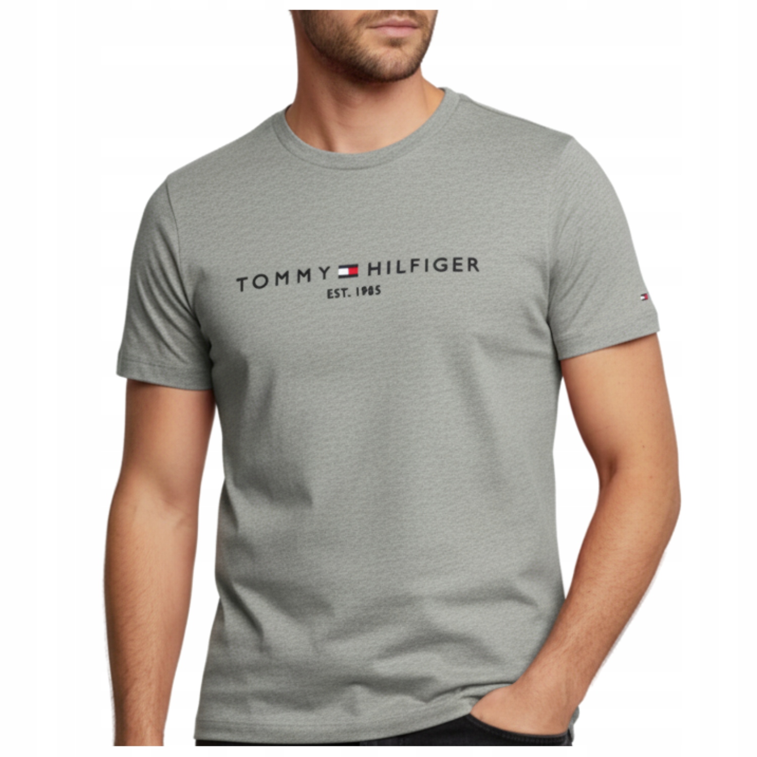 Pánské šedé bavlněné Tričko Tommy Hilfiger Est 1985 na Sportowo rS