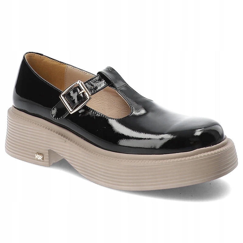 Černé polobotky Karino Elegantní kožené boty
