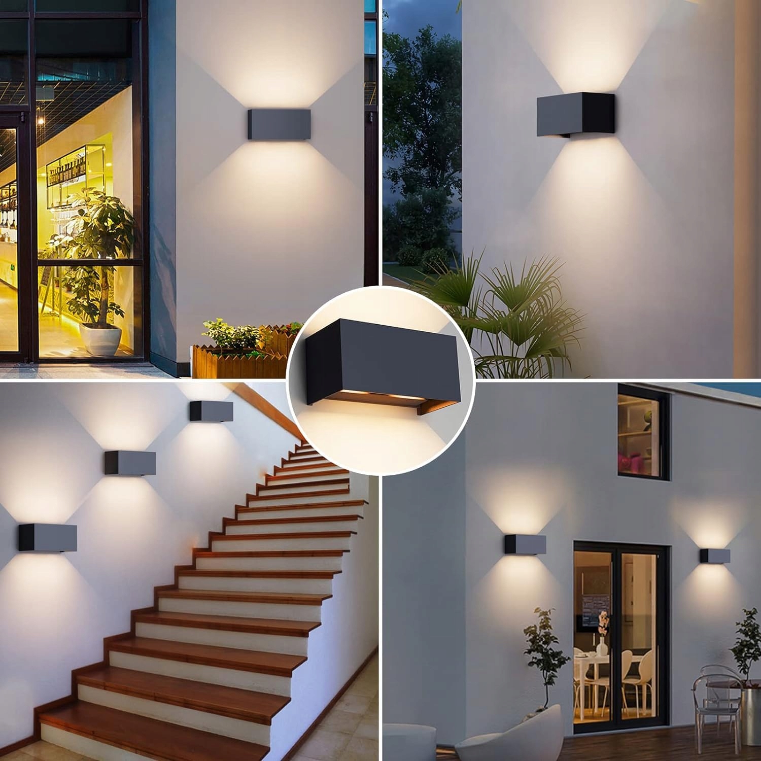 KLIGHTEN Lampa Zewnętrzna 30W Czarna IP65 2szt Regulowany Kąt Ciepła 3000K — miniatura 10